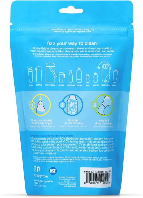 - Clean Stainless Steel, Thermos, Tumbler, Insulated and Reusable Water Bottles – Cleaning Tablets Are Easy and Safe to Use