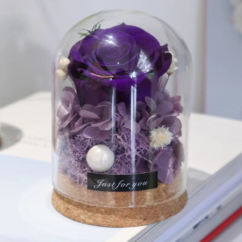 Gifts for Her Wishing Bottle Exclusive Eternal Roses Preserved Flower in Glass Immortal Love Gifts for Xmas Birthday Valentine